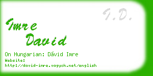 imre david business card